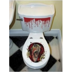 Décor Halloween siège de toilette 
