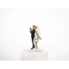 Figurine pour gâteau mariage "couple agent secret"