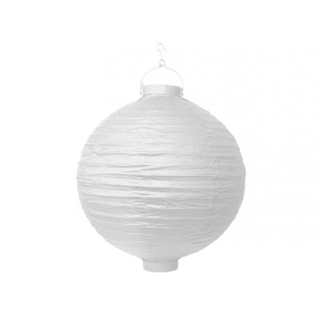 Lanterne avec LED papier blanc (30cm)
