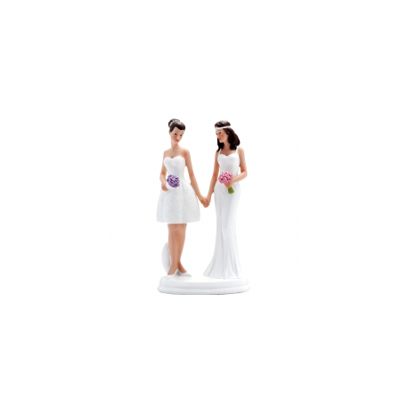 Figurine pour gâteau mariage "couple de femmes"