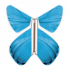 livre blanc forme coeur et papillons volants bleus et roses